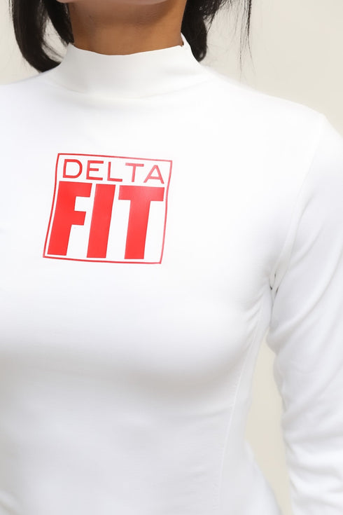 FIT Delta Warm-Up turtleneck, white