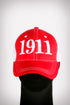 Jumbo 1911 outline sport trucker, red/white