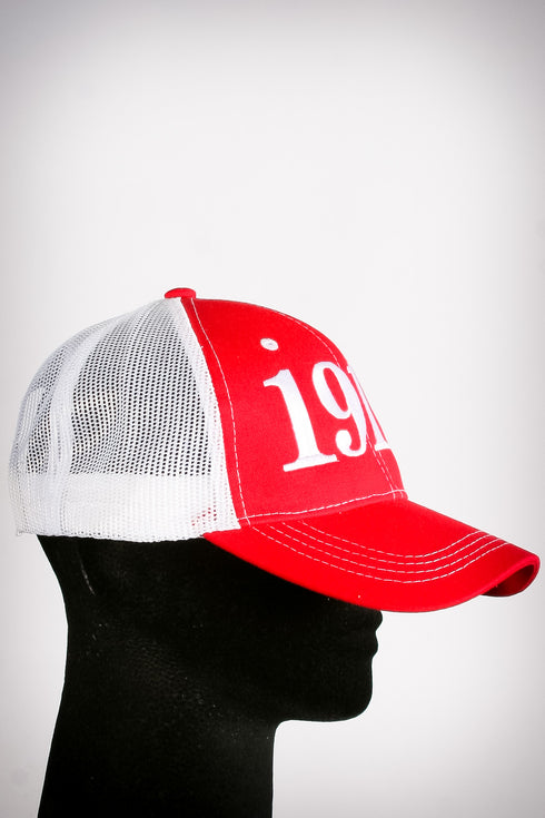 Jumbo 1911 outline sport trucker, red/white