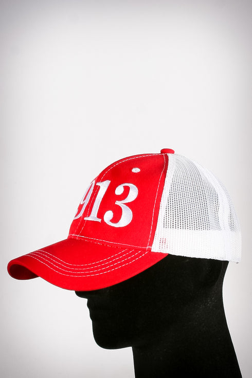 Jumbo 1913 outline sport trucker, red/white