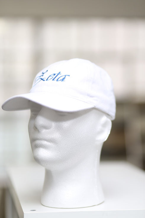 Soror Zeta polo dad cap, white