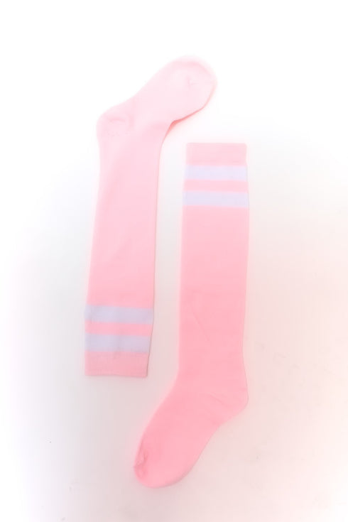 High & Tight knee-high sports socks, pink