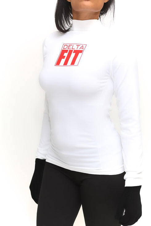 FIT Delta Warm-Up turtleneck, white