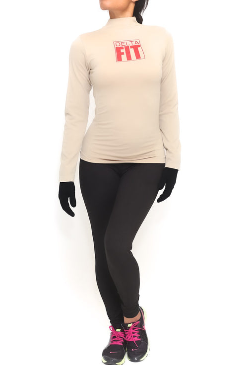 FIT Delta Warm-Up turtleneck, cream