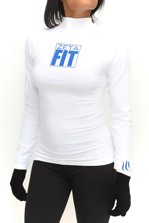 FIT Zeta Warm-Up turtleneck, white