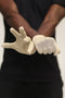 Toasty Fingers gloves, mens cream