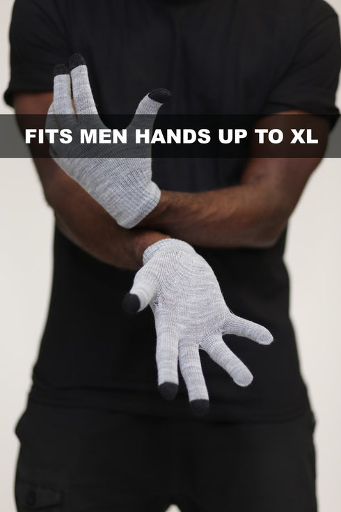Digital Toasty Fingers gloves, unisex cream