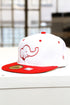Trunks Up (outline series) snapback, white/red