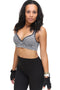 Super Duper sports bra, melange grey