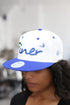 Finer snapback, white/blue