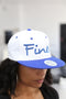Finer snapback, white/blue
