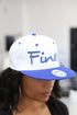 Finer snapback, white/blue