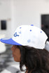 Finer snapback, white/blue