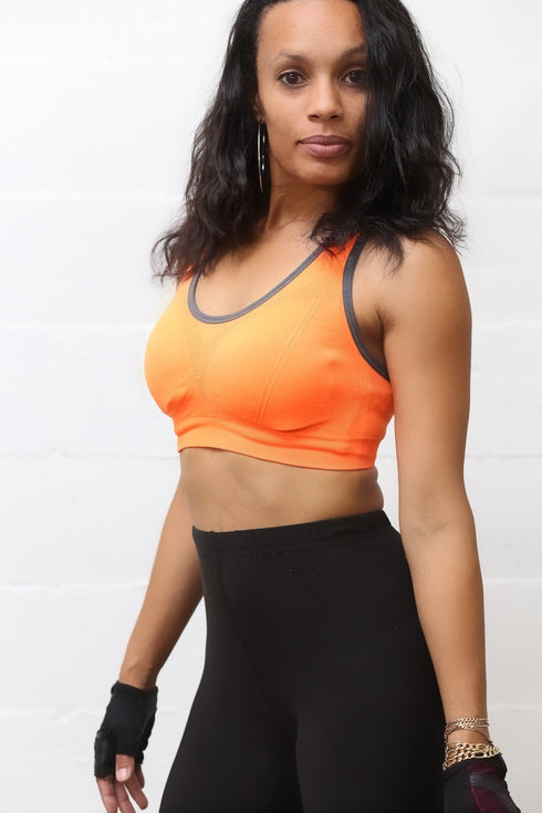 Pain & Pleasure sports bra, orange