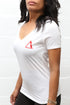 Branded Badge Δ workout tee (v), white