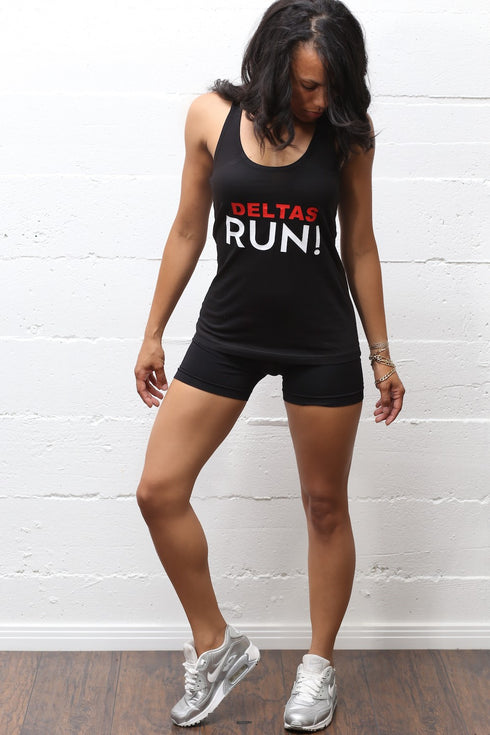 Deltas RUN racerback tank, black