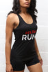 Deltas RUN racerback tank, black