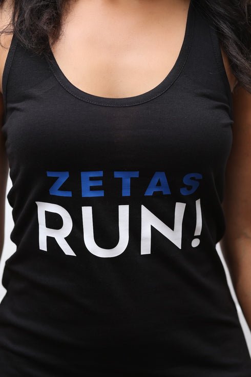 Zetas RUN racerback tank, black