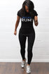 Zetas RUN workout tee, black