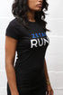 Zetas RUN workout tee, black