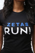 Zetas RUN workout tee, black