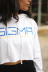 I Said My Soror SGRho cropped hoodie, white