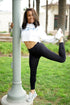 I Said My Soror SGRho cropped hoodie, white