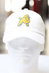 Frenchie Poodle polo dad cap, white