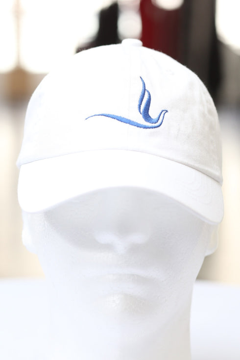 Peace Dove polo dad cap, white