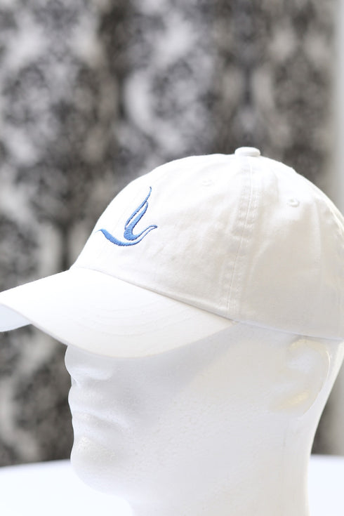 Peace Dove polo dad cap, white