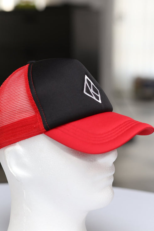 Diamond-K Klassic trucker, red/black