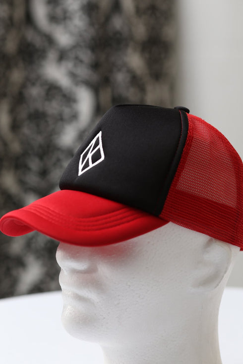 Diamond-K Klassic trucker, red/black