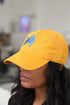 Frenchie Poodle polo dad cap, gold