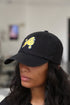 Frenchie Poodle polo dad cap, black