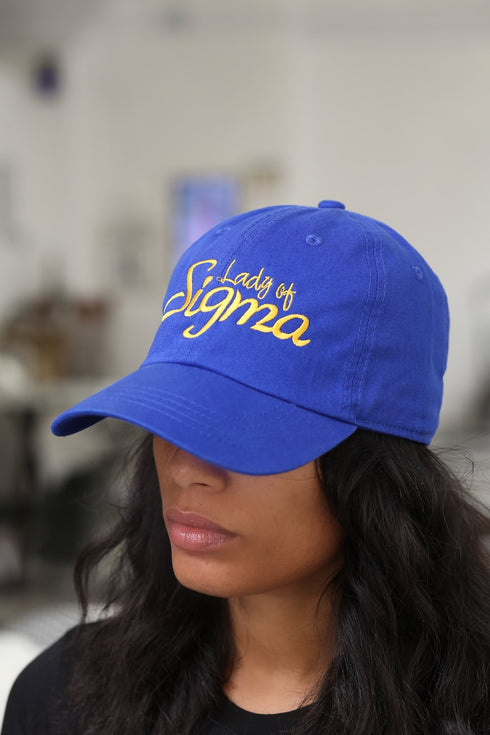 Lady Of Sigma polo dad cap, blue