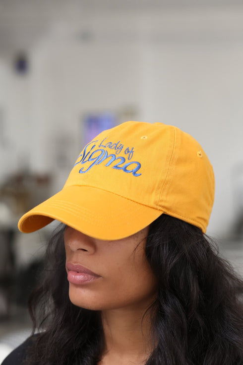 Lady Of Sigma polo dad cap, gold