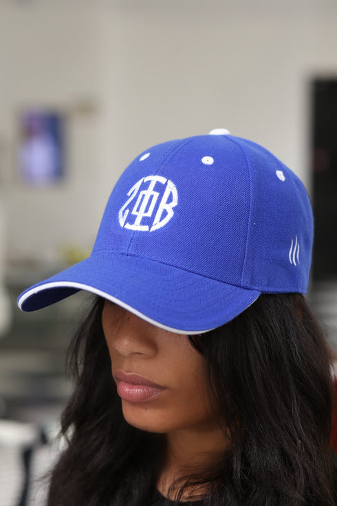 Monogrammed Sport ΖΦΒ cap, blue/white