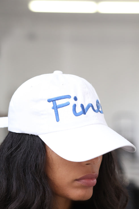 Finer polo dad cap, white