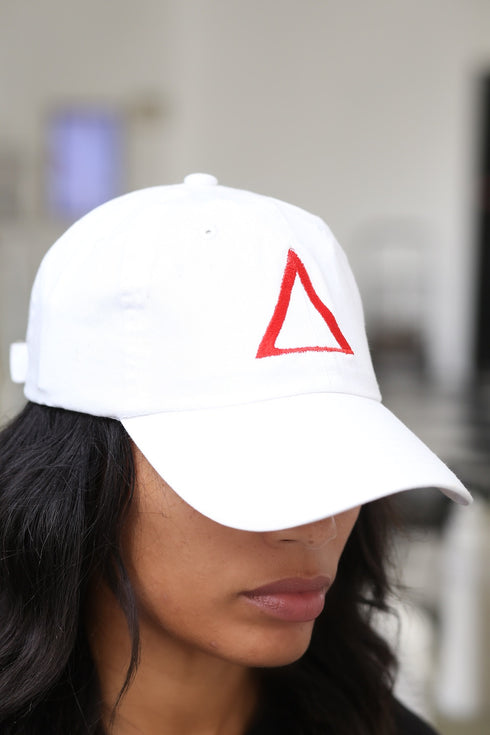 ∆ polo dad cap, white