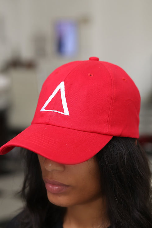 ∆ polo dad cap, red