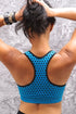 Connected sports bra, turquoise