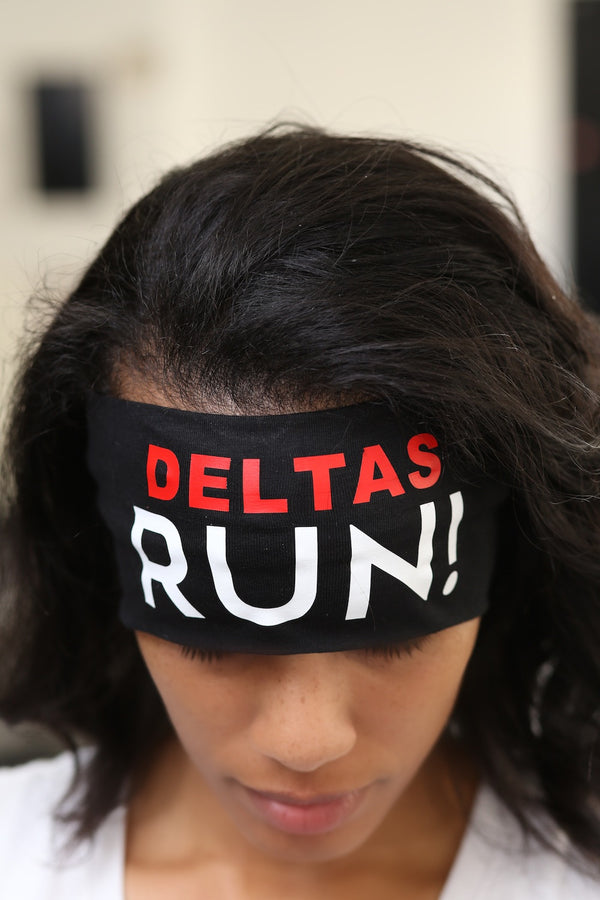 DELTAS RUN bondYband Headband extra-wide, black