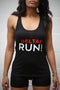 Deltas RUN racerback tank, black