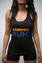 SGRhos RUN racerback tank, black