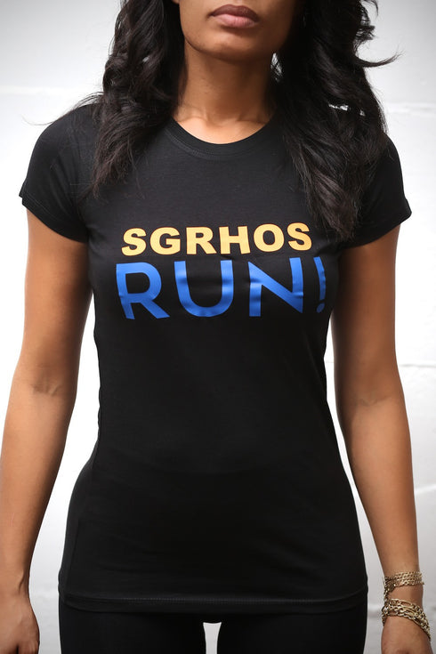 SGRhos RUN workout tee, black