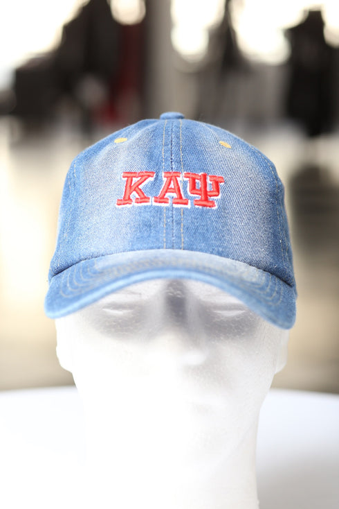 My ΚΑΨ Jeans polo dad cap, light denim