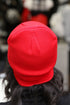 ∆ skullie beanie, red