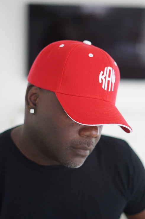 Monogrammed Sport ΚΑΨ cap, red/white