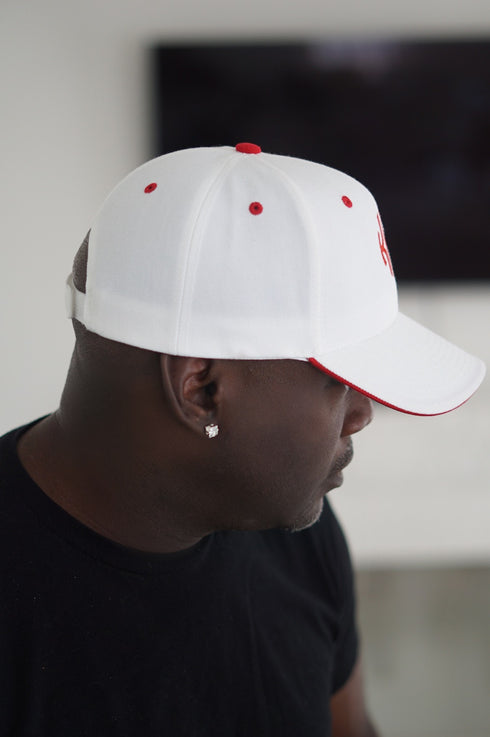 Monogrammed Sport ΚΑΨ cap, white/red