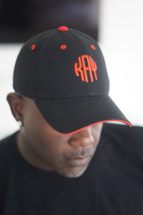 Monogrammed Sport ΚΑΨ cap, black/red